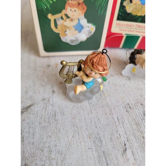 Hallmark heavenly dreamer angel vintage ornament Xmas religious set - Picture 2 of 7